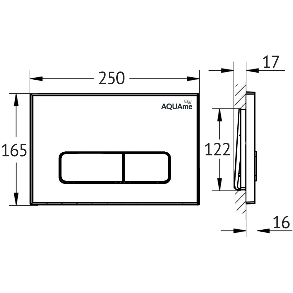 Клавиша смыва AQUAme AQM4104W белый