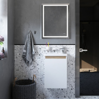 Тумба с раковиной со смесителем и аксессуарами AM.PM X-Joy 45 BK85FG