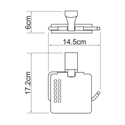 Держатель туалетной бумаги  WasserKRAFT Exter K-5225