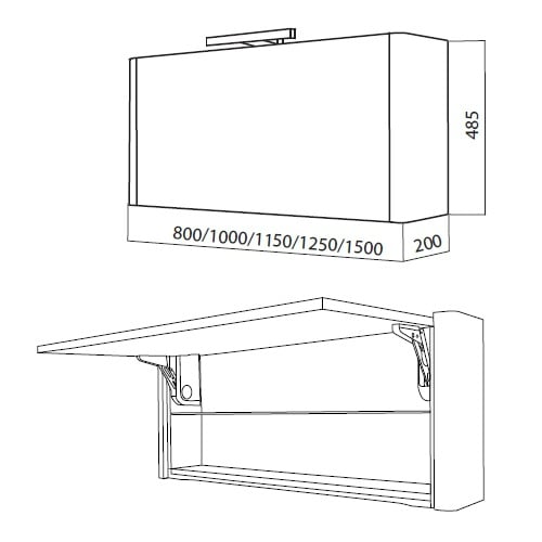 M15MCX1251GH Awe, Зеркало, зеркальный шкаф, 125см, с подсветкой, королевский серый, глянцевая, шт