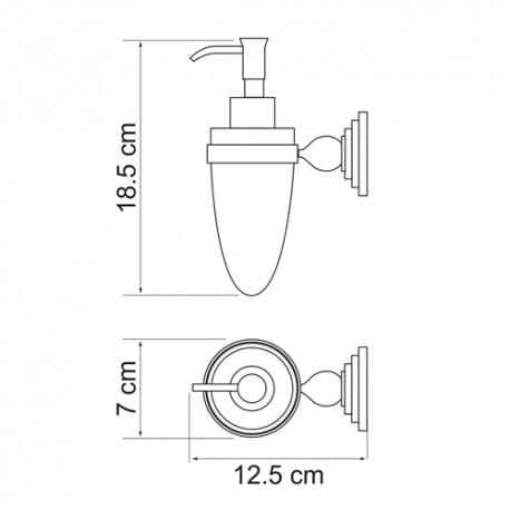 Дозатор для жидкого мыла WasserKRAFT Ammer K-7099
