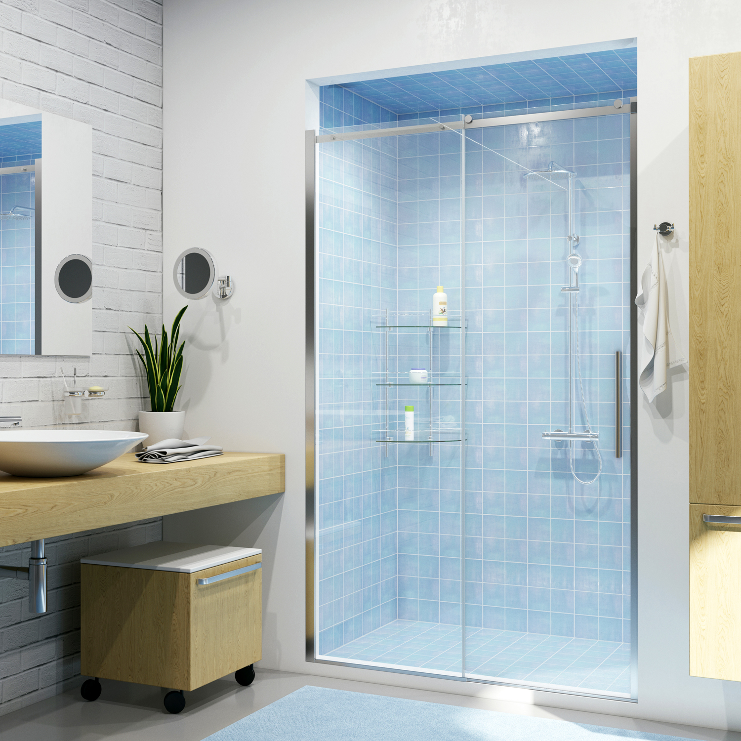 Душевая дверь (140х200) WasserKRAFT Dinkel 58R31