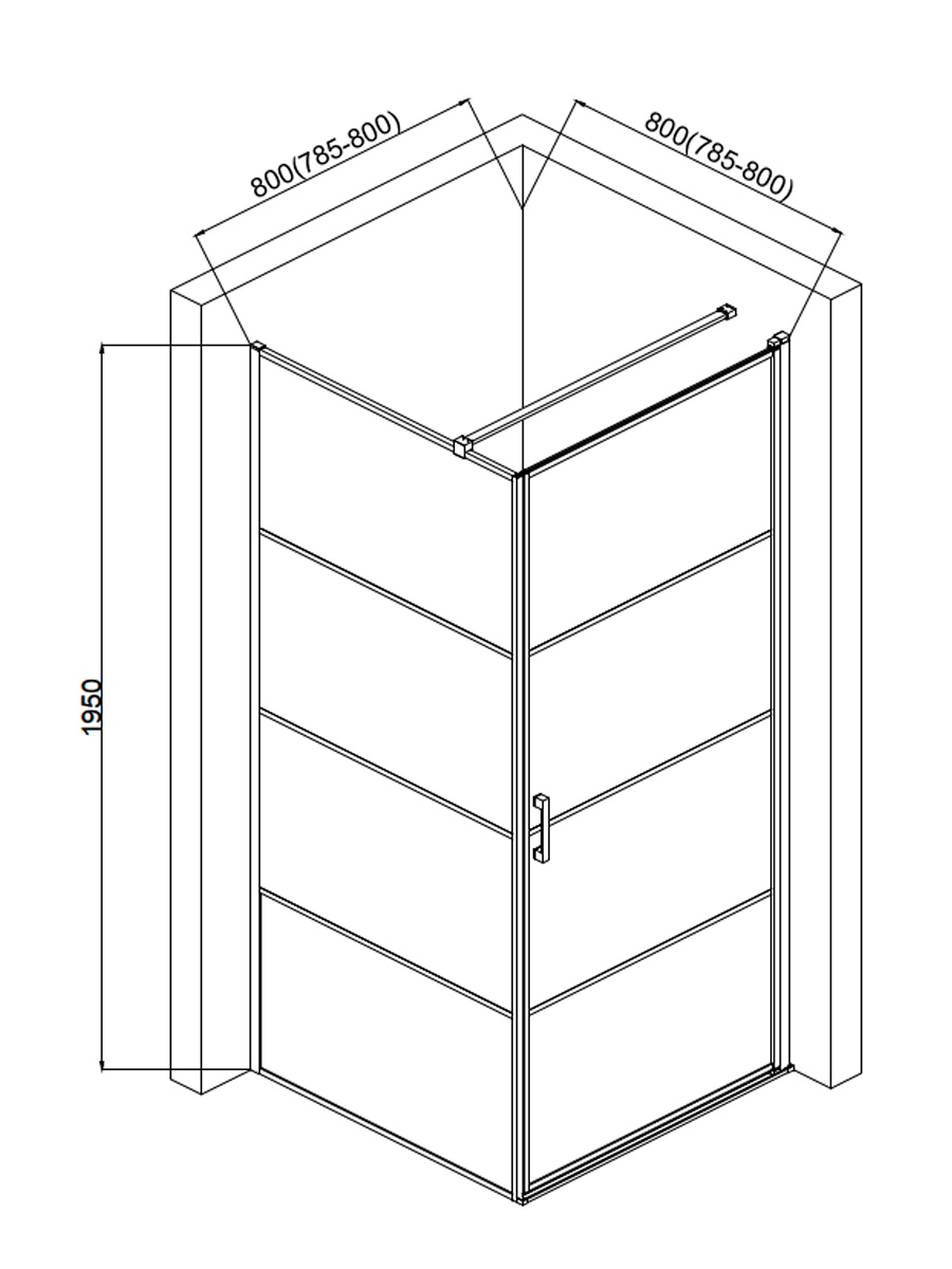 Душевой уголок AQUAme AQM5215-RH-8