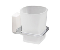 Стакан для зубных щеток одинарный WasserKRAFT Leine K-5028WHITE