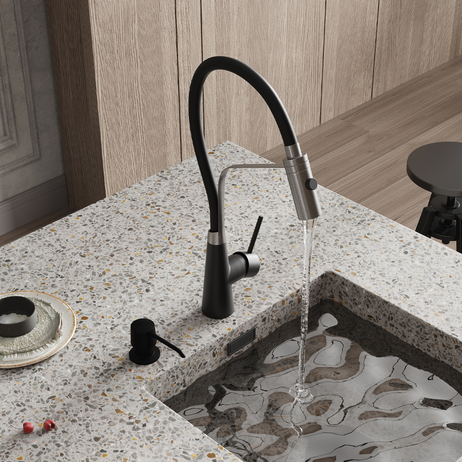 Смеситель для кухни с гибким изливом WasserKRAFT A8417