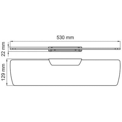 Полка стеклянная WasserKRAFT Elbe K-7224
