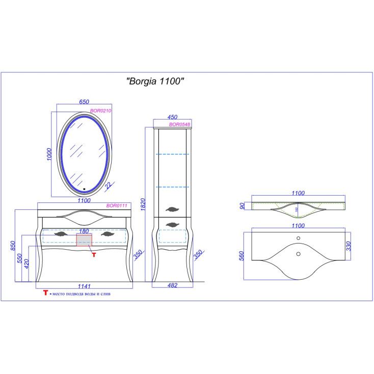 Пенал Clarberg Borgia 48 BOR0548BLK