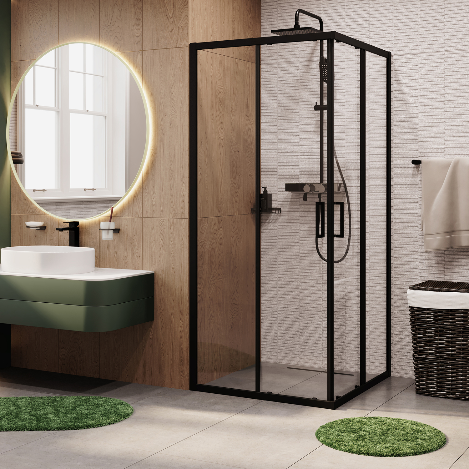Душевой уголок (90х90) WasserKRAFT Dill 61S03