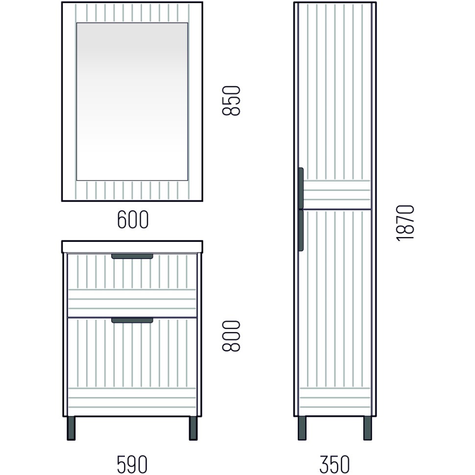 Зеркало (60х85) Corozo Терра 60 SD-00001326