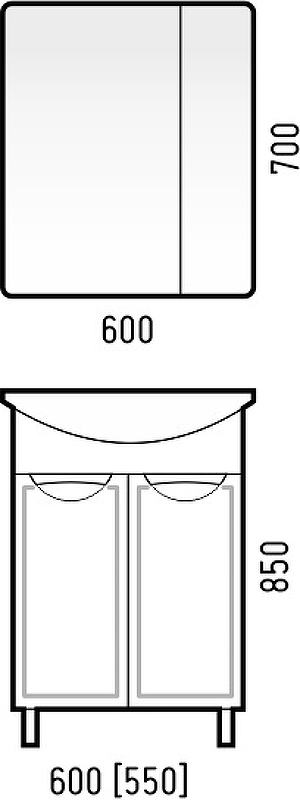 Тумба напольная Corozo Монро 60 SD-00000663