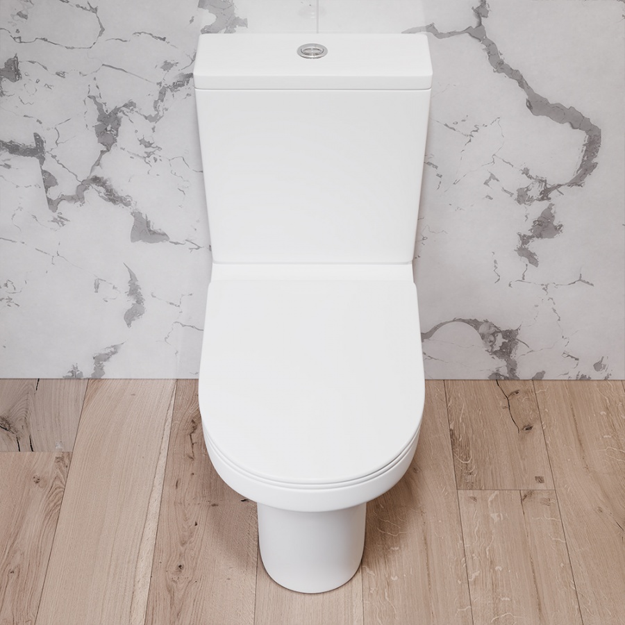 Унитаз-компакт безободковый с сиденьем микролифт Damixa Skyline DX35C8600SC