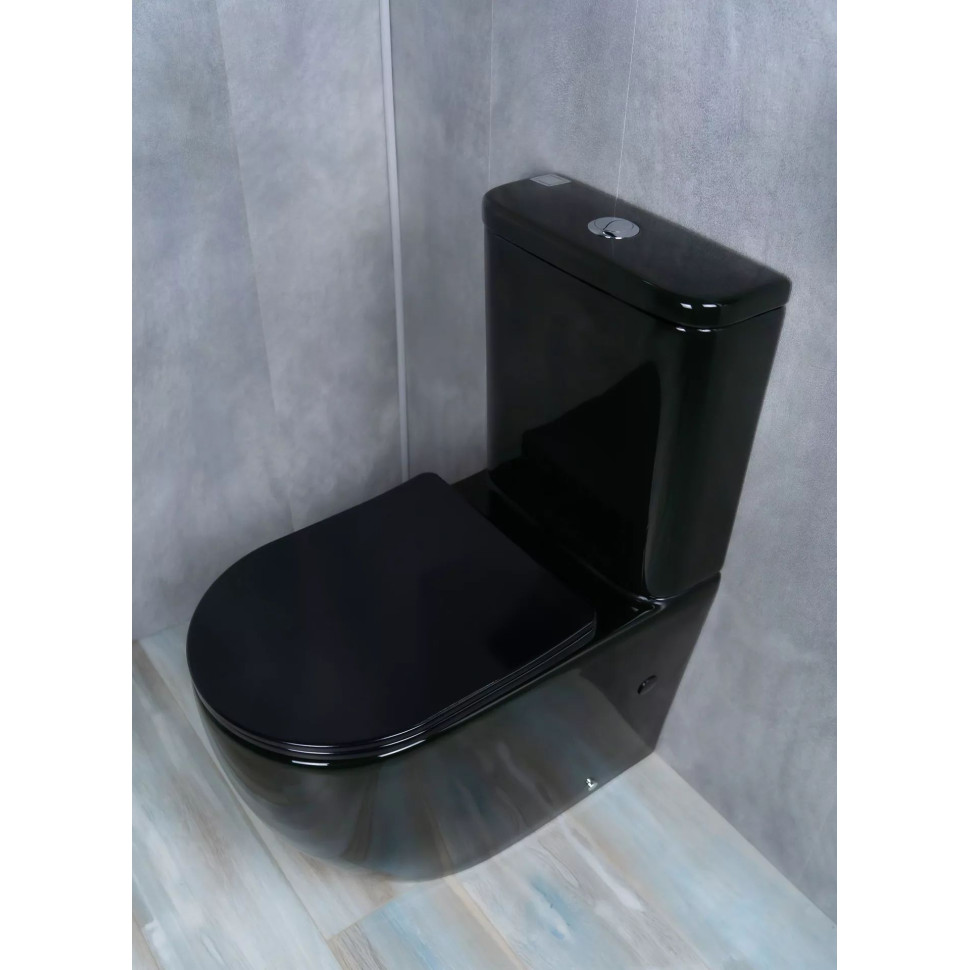 Напольный унитаз с бачком безободковый Gid Tr2177BL