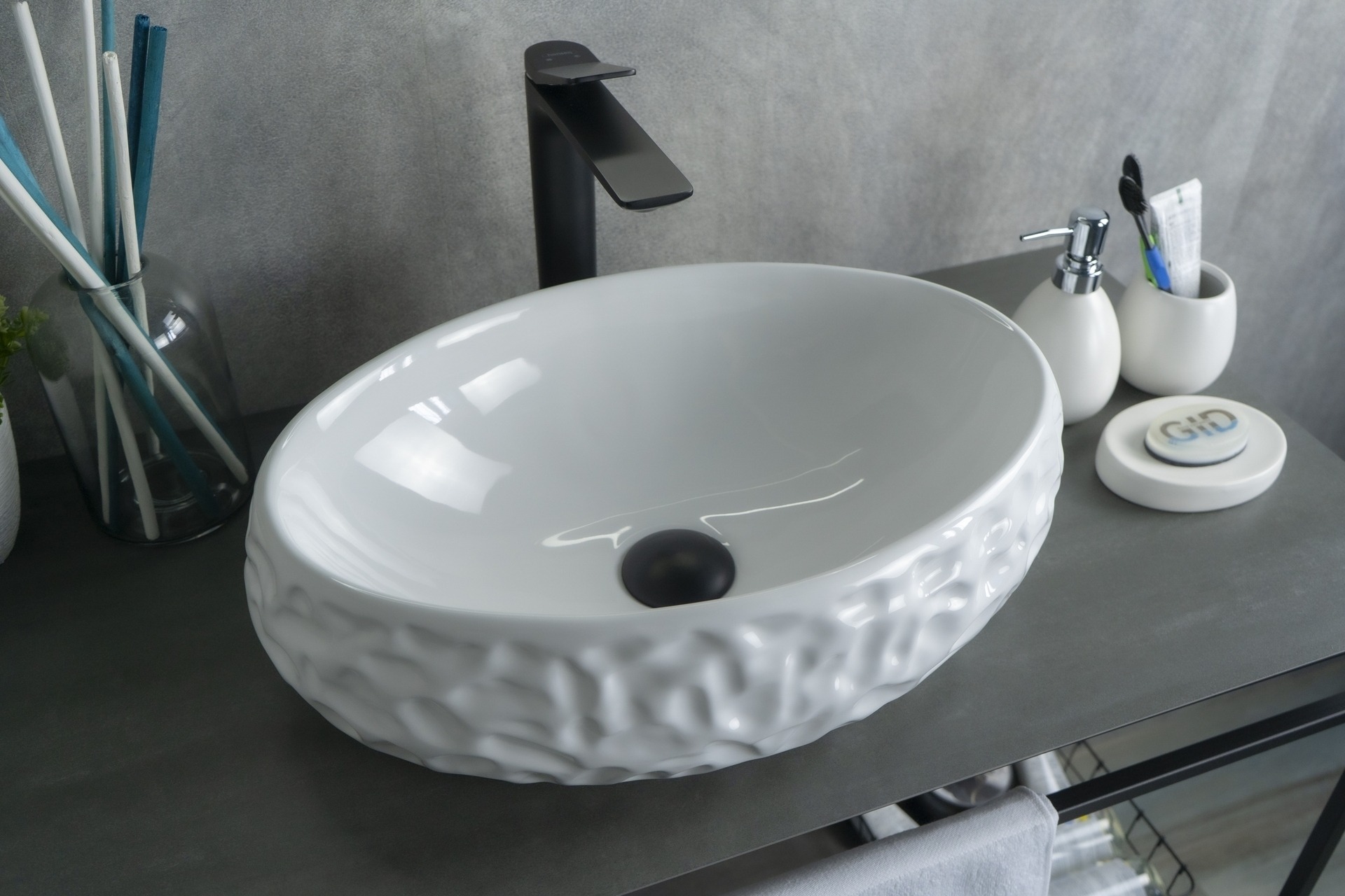 Раковина накладная (48х34) Gid 9030wf