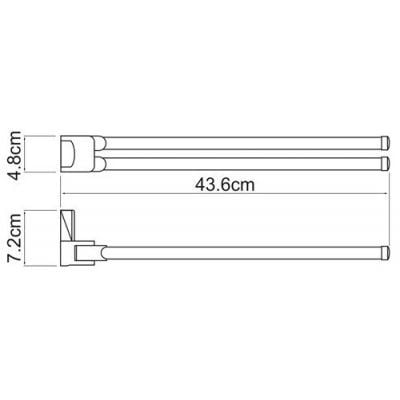 Держатель полотенец двойной WasserKRAFT Leine K-5031WHITE