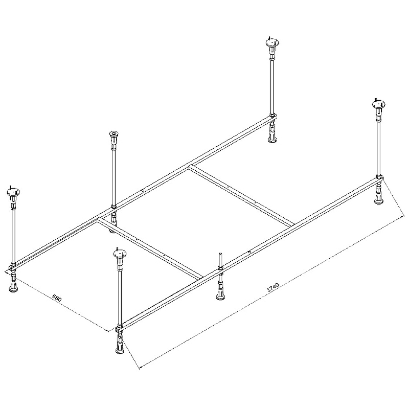 Каркас для ванны AM.PM Func 180x80 W84A-180-080W-R