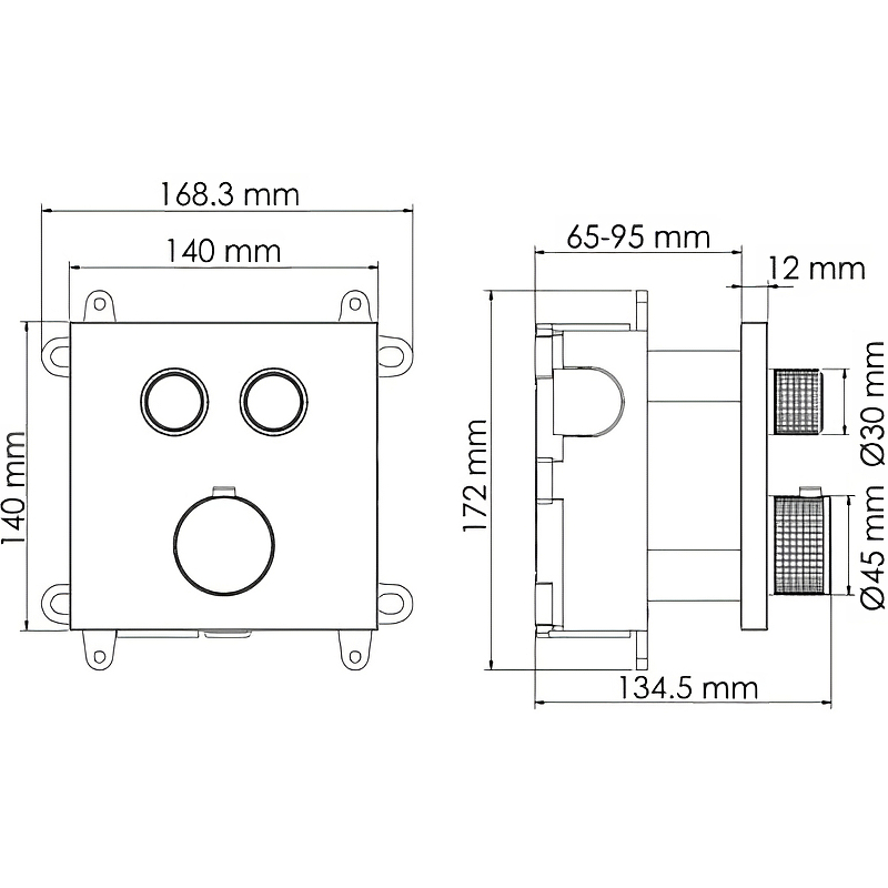Смеситель для душа WasserKRAFT Elbe 7448 Thermo
