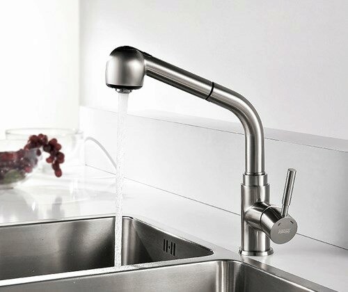 Смеситель для кухни с выдвижной лейкой WasserKRAFT Wern 4266