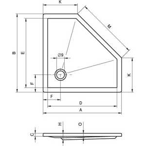 Душевой поддон RIHO 215 Акриловый 100 x 100 x 5 DA2600500000000