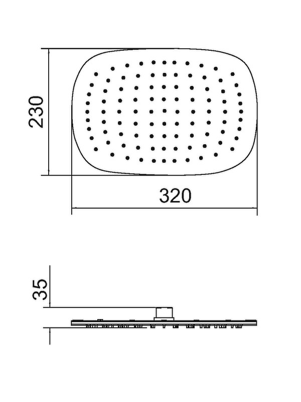 Верхний душ Am.Pm Awe Oval F0500300