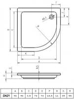 Душевой поддон RIHO 207 Акриловый (90x90x8,5) DA2100500000000