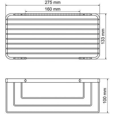 Полка металлическая  WasserKRAFT K-744