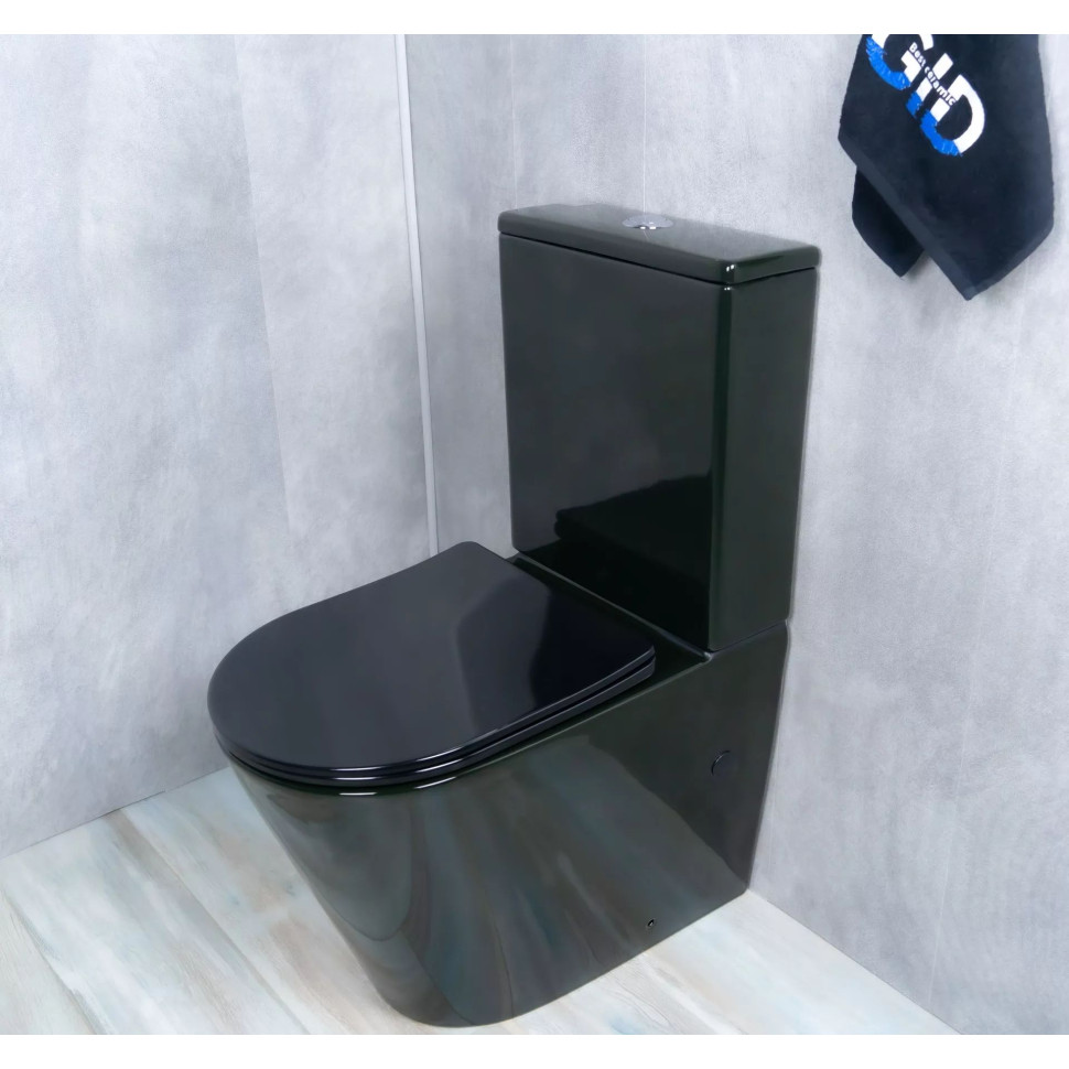 Напольный унитаз с бачком безободковый Gid Tr2179BL