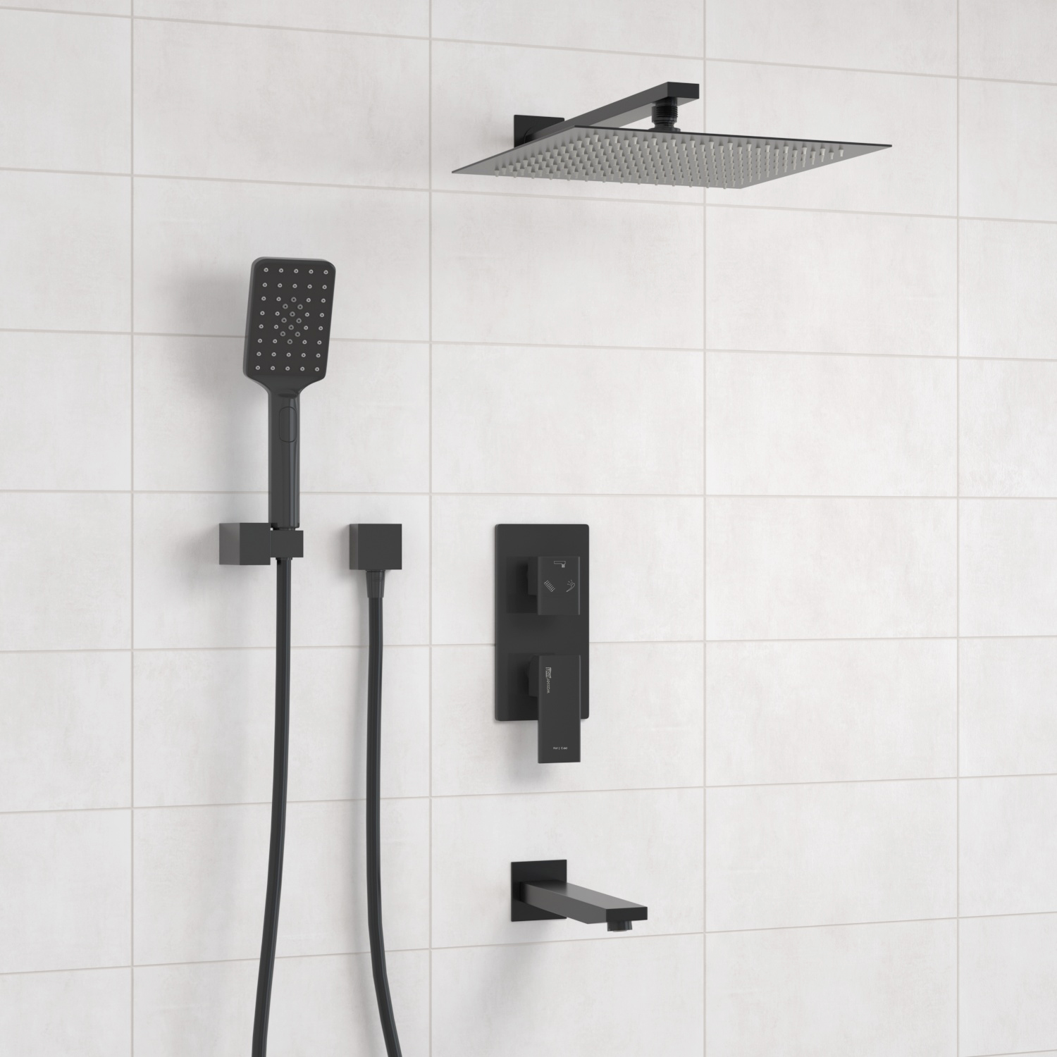 Душевая система для ванны WasserKRAFT Abens 2000 A172071, черный