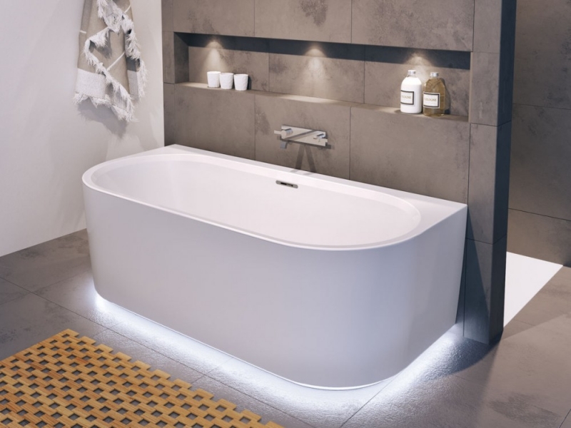Ванна акриловая Riho Desire Wall Mounted LED (184x84) B089002005