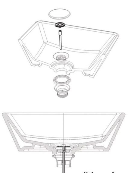 Сифон для раковины с керамической накладкой Serel TP08