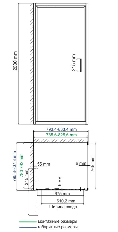 Душевой уголок (80х80) WasserKRAFT Salm 27I02
