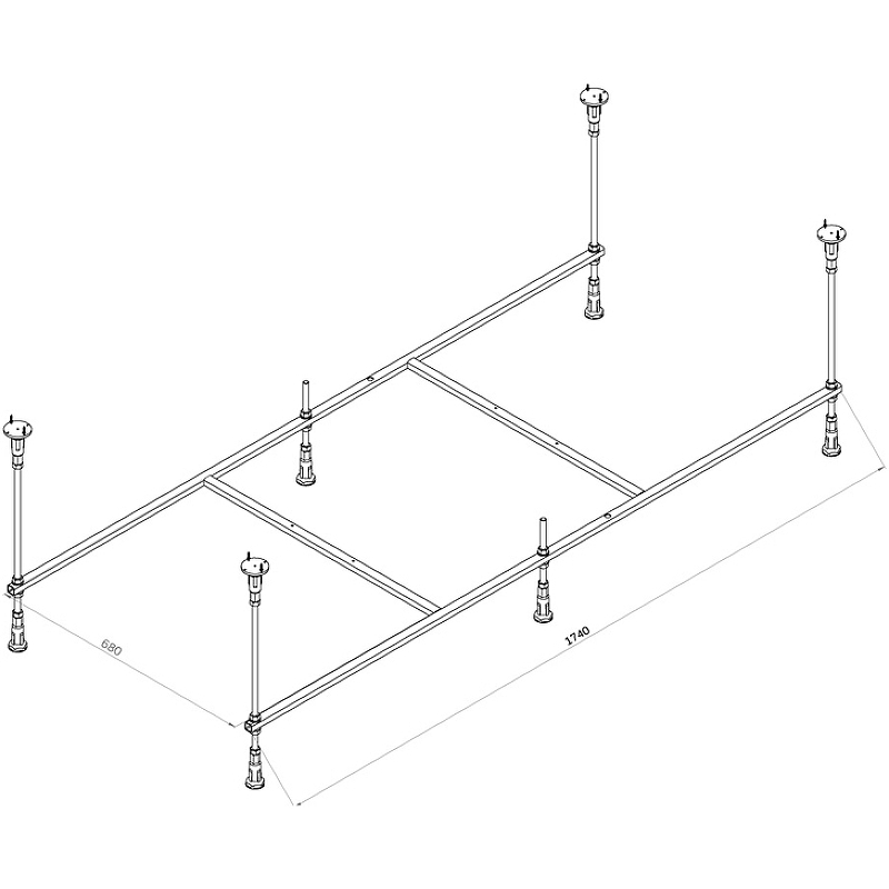 Каркас для ванны AM.PM X-Joy 180x80 W94A-180-080W-R