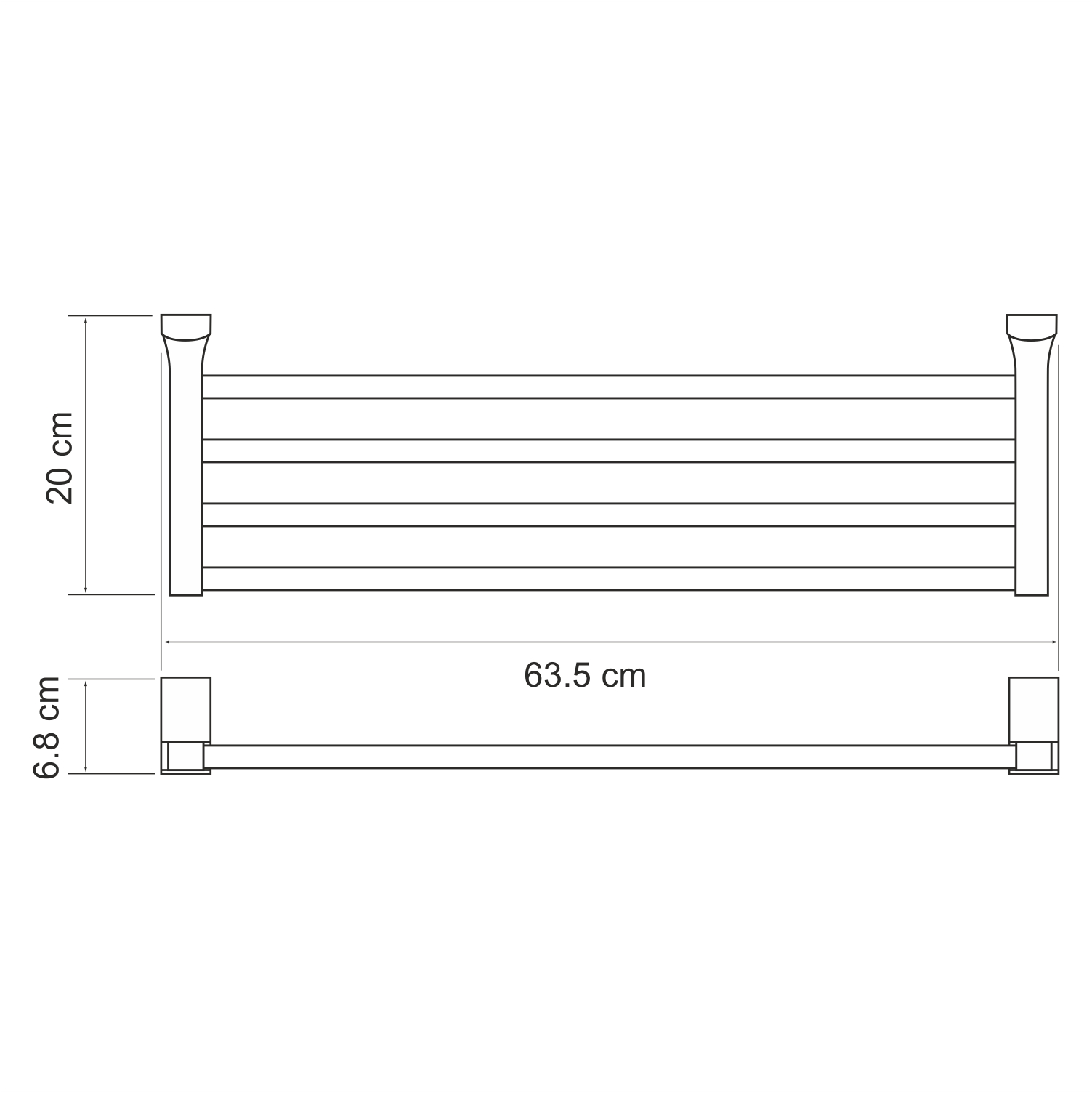 Полка для полотенец WasserKRAFT Leine K-5011WHITE