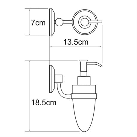 Дозатор для жидкого мыла WasserKRAFT Rhein K-6299