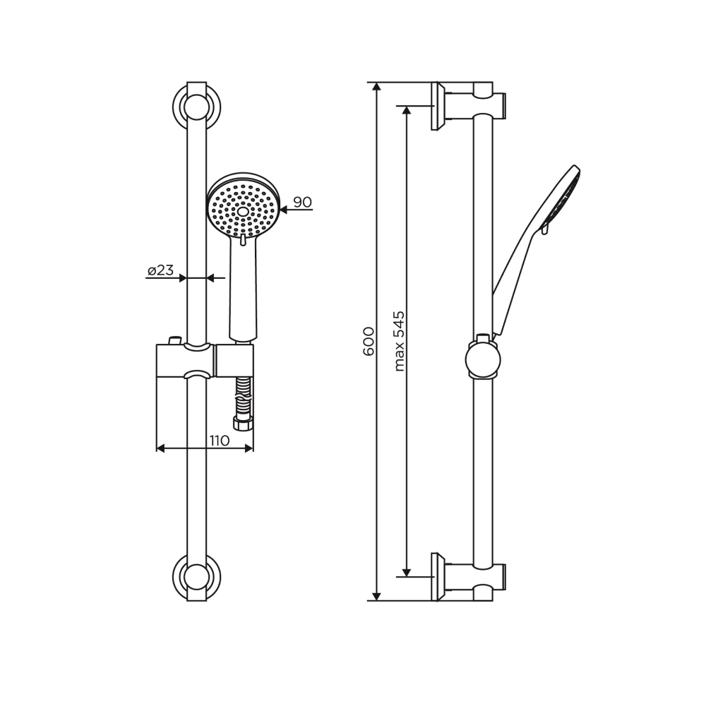Душевой гарнитур Dorff Logic D0103000SS