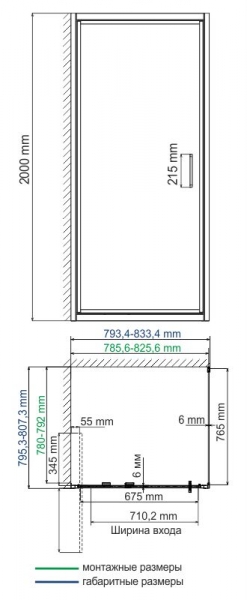 Душевой уголок (80х80) WasserKRAFT Salm 27I02