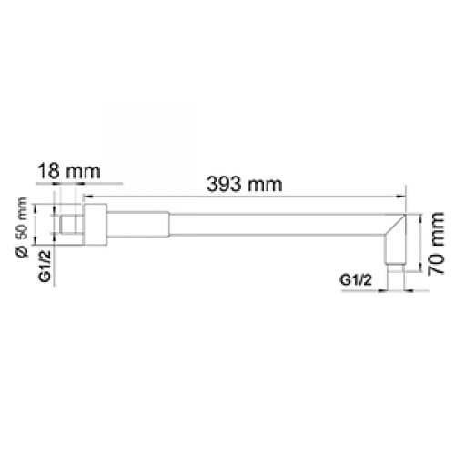 Душевой кронштейн WasserKRAFT A019