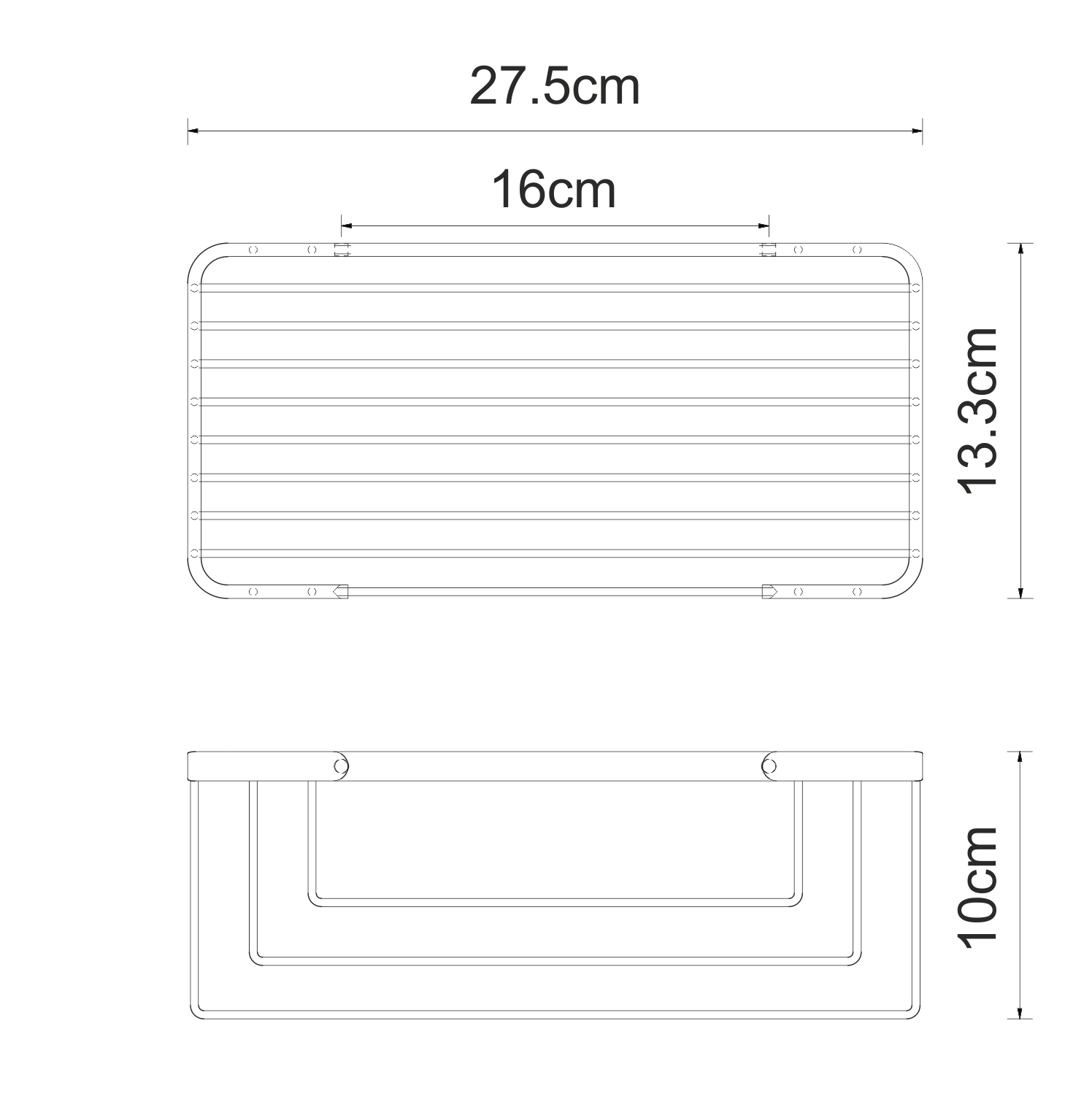 Полка металлическая  WasserKRAFT K-711BLACK