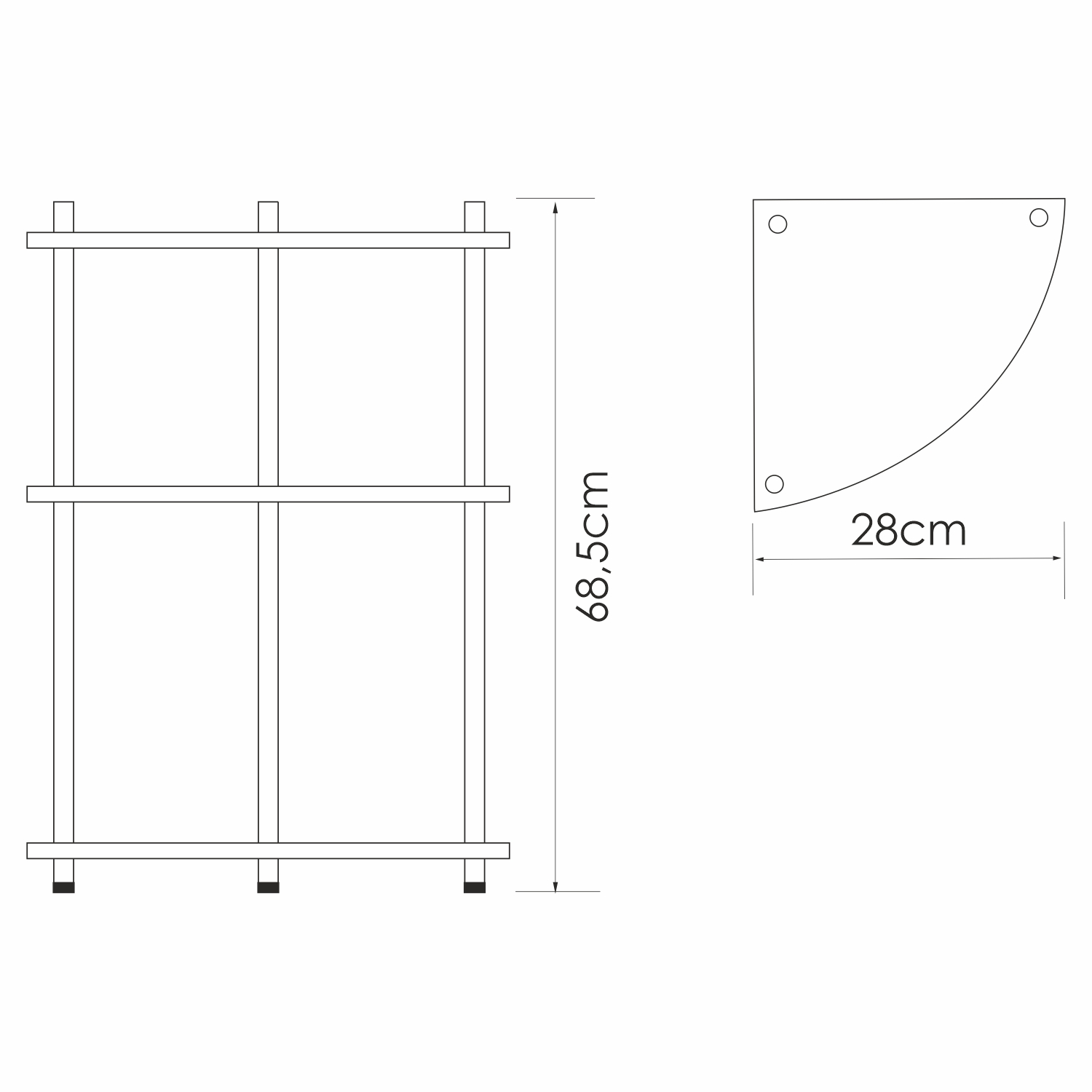 Напольная тройная полка  WasserKRAFT K-4133