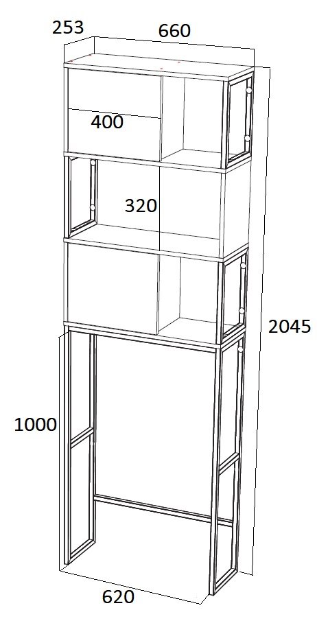 Шкаф 1Marka Grunge loft Ц0000005249