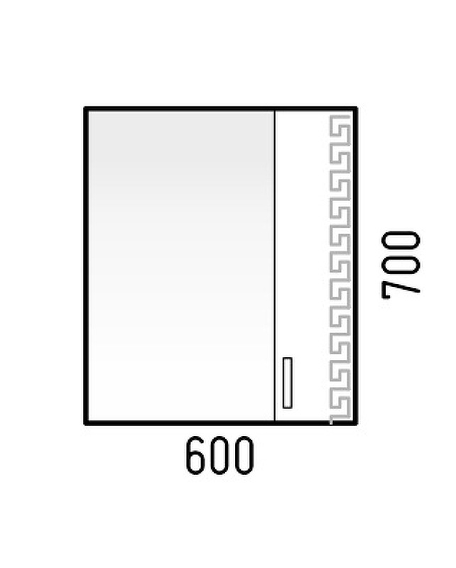 Зеркальный шкаф (60х70) Corozo Олимп 60 SD-00000653