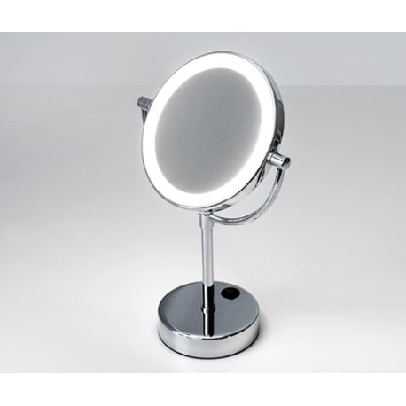Зеркало с LED-подсветкой двухстороннее, стандартное и с 3-х кратным увеличением WasserKRAFT K-1005