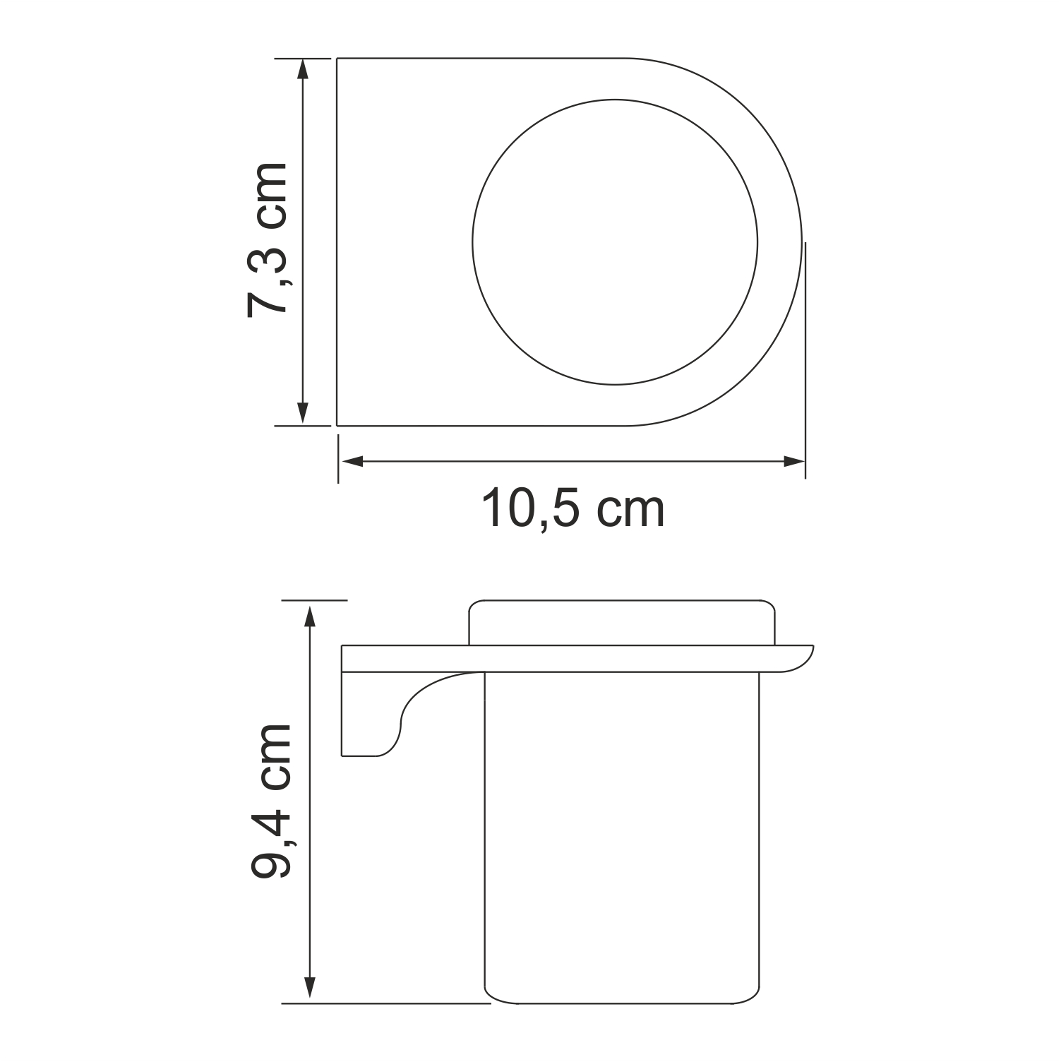 Стакан для зубных щеток одинарный WasserKRAFT Kammel K-8328WHITE
