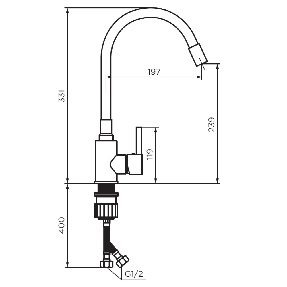 Смеситель для кухни Dorff Logic D3007633