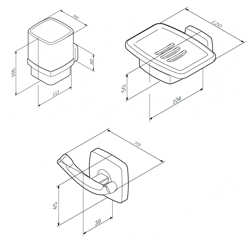 Комплект мебели для ванной AM.PM Gem S 60 BK91GC