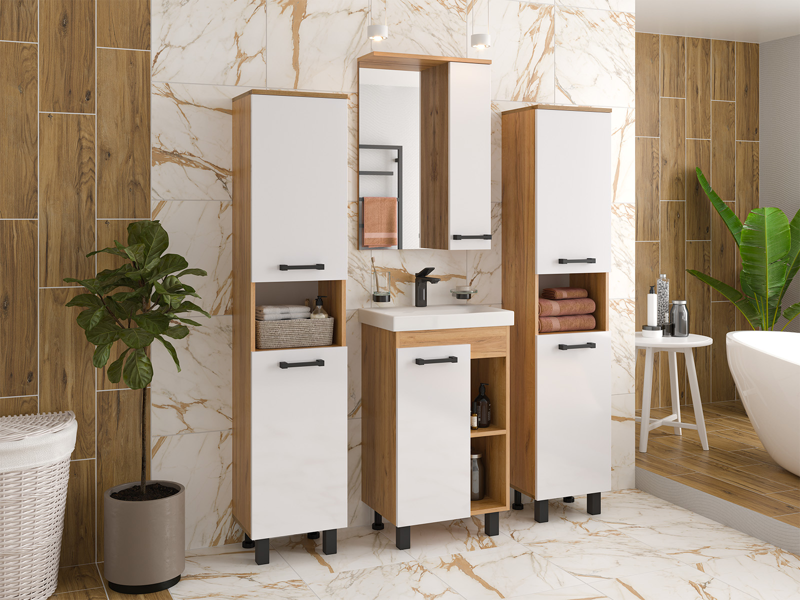 Зеркало-шкаф (50х75) Misty Крафт 50 правый П-Кра-02050-011П