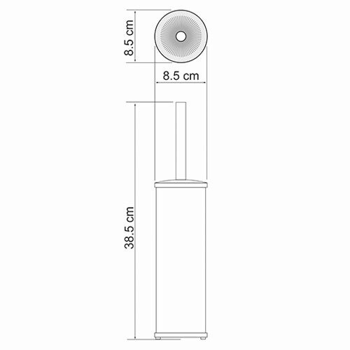 Ершик для унитаза напольная WasserKRAFT K-1027BLACK