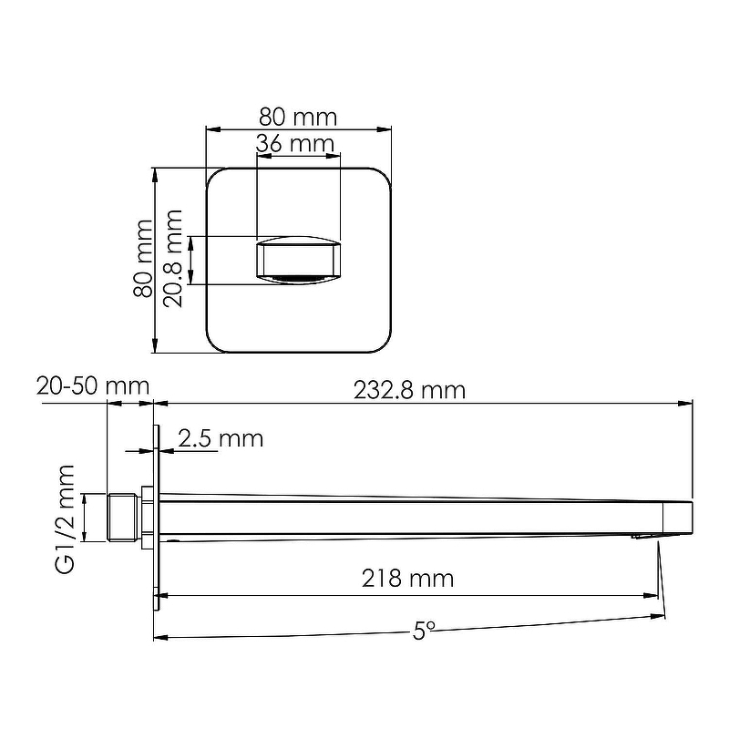 Излив для смесителя WasserKRAFT Weida A270