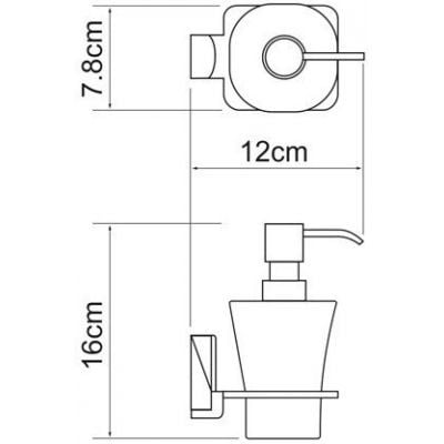 Дозатор для жидкого мыла  WasserKRAFT Leine K-5099WHITE