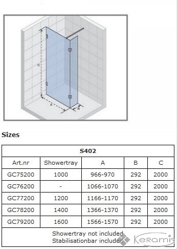 Душевое ограждение RIHO SCANDIC S402-110 GC76200