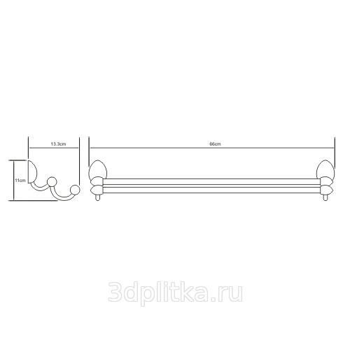 Полотенцедержатель WasserKRAFT Weser K-8640